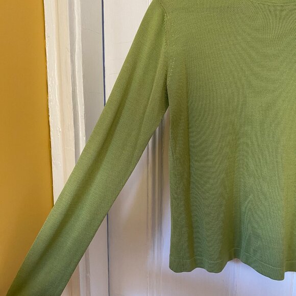 Paul Stuart Silk Sweater - Olive Green - Picture 4 of 6